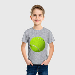 Футболка хлопковая детская Теннис, цвет: меланж — фото 2