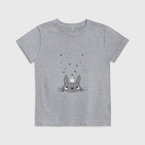 Детская футболка Любопытный Тоторо и Сажа / Меланж – фото 1