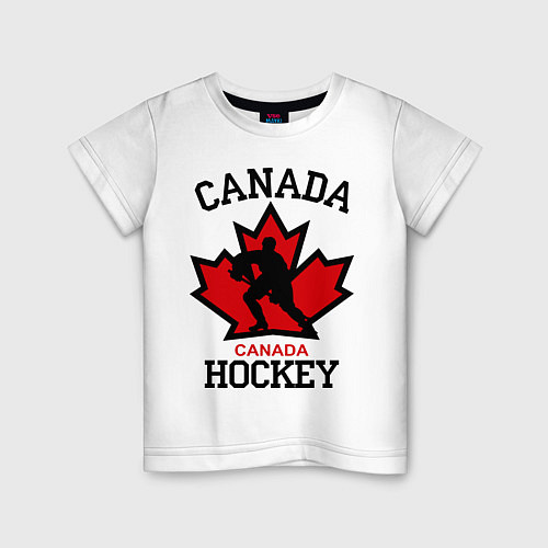 Детская футболка Canada Hockey / Белый – фото 1