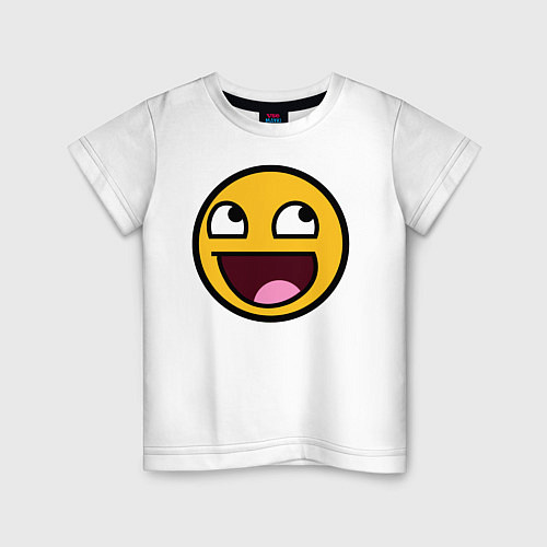Детская футболка Смайл / Белый – фото 1