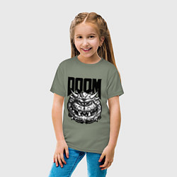 Футболка хлопковая детская КАКОДЕМОН DOOM Z, цвет: авокадо — фото 2