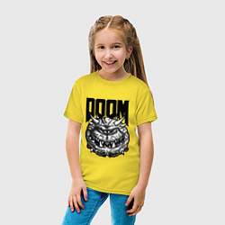 Футболка хлопковая детская КАКОДЕМОН DOOM Z, цвет: желтый — фото 2