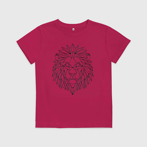 Детская футболка Геометрический Лев / Маджента – фото 1