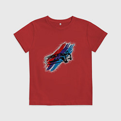 Футболка хлопковая детская BMW, цвет: красный
