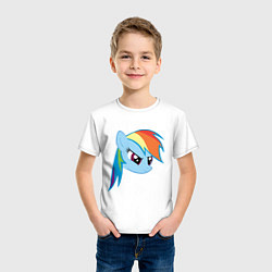 Футболка хлопковая детская Rainbow Dash, цвет: белый — фото 2