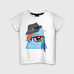 Детская футболка Rainbow Dash hipster