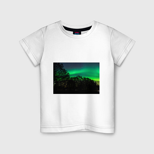 Детская футболка Северное сияние / Белый – фото 1