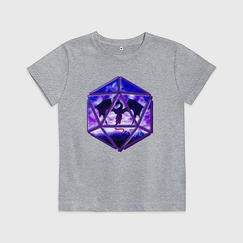 Детская футболка DnD, d20, Dragon, Дракон, ДнД / Меланж – фото 1