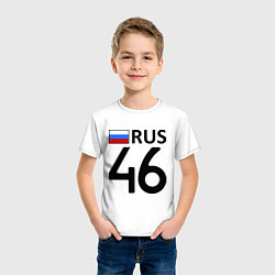 Футболка хлопковая детская RUS 46, цвет: белый — фото 2