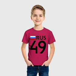 Футболка хлопковая детская RUS 49, цвет: маджента — фото 2