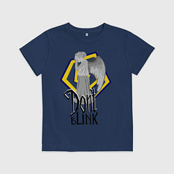 Футболка хлопковая детская Don't blink, цвет: тёмно-синий