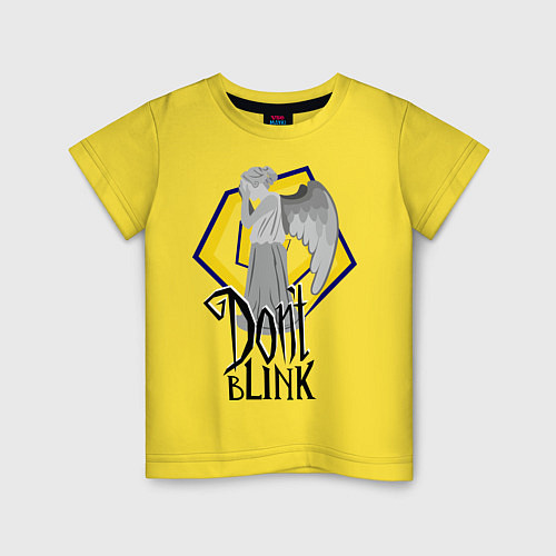 Детская футболка Don't blink / Желтый – фото 1