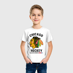 Футболка хлопковая детская CHICAGO BLACKHAWKS NHL, цвет: белый — фото 2