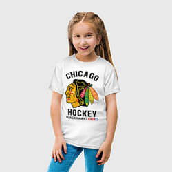 Футболка хлопковая детская CHICAGO BLACKHAWKS NHL, цвет: белый — фото 2