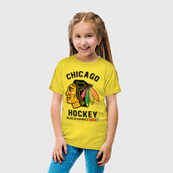 Футболка хлопковая детская CHICAGO BLACKHAWKS NHL, цвет: желтый — фото 2