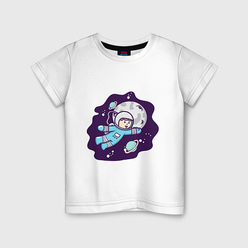 Детская футболка Little astronaut / Белый – фото 1