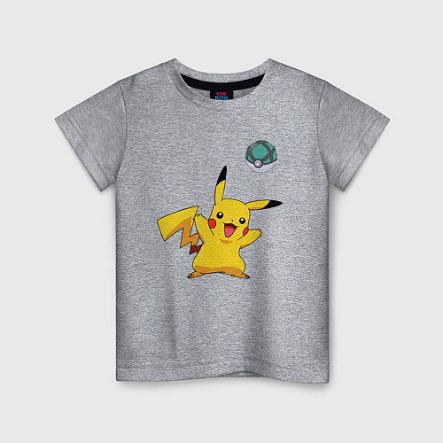Детская футболка Pokemon pikachu 1 / Меланж – фото 1
