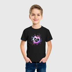 Футболка хлопковая детская BTS, цвет: черный — фото 2