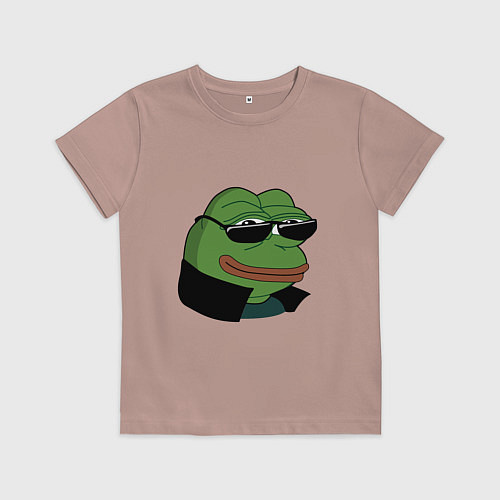 Детская футболка Pepe в очках EZ / Пыльно-розовый – фото 1