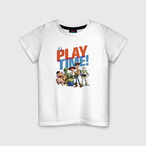 Детская футболка Its play time! / Белый – фото 1