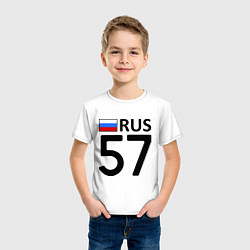 Футболка хлопковая детская RUS 57, цвет: белый — фото 2