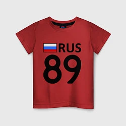 Футболка хлопковая детская RUS 89, цвет: красный