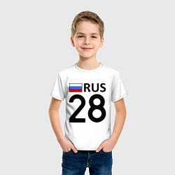 Футболка хлопковая детская RUS 28, цвет: белый — фото 2
