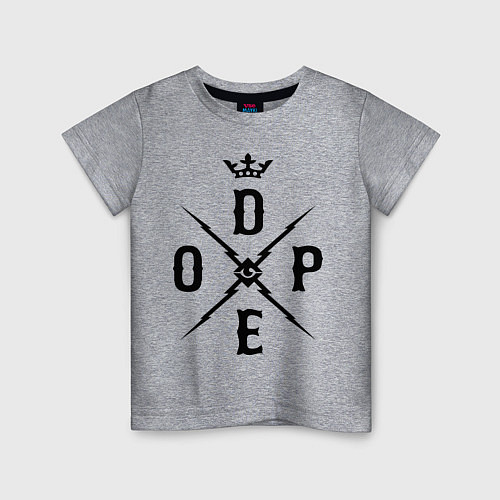 Детская футболка Dope King / Меланж – фото 1