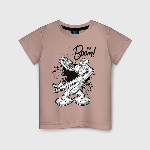 Детская футболка Багз Банни / Пыльно-розовый – фото 1