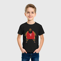 Футболка хлопковая детская Fat Harden, цвет: черный — фото 2