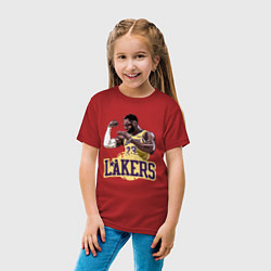 Футболка хлопковая детская LeBron - Lakers, цвет: красный — фото 2