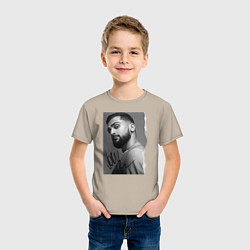 Футболка хлопковая детская Jony, цвет: миндальный — фото 2