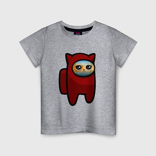 Детская футболка Among us Cat / Меланж – фото 1