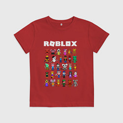 Футболка хлопковая детская ROBLOX PIGGY, цвет: красный