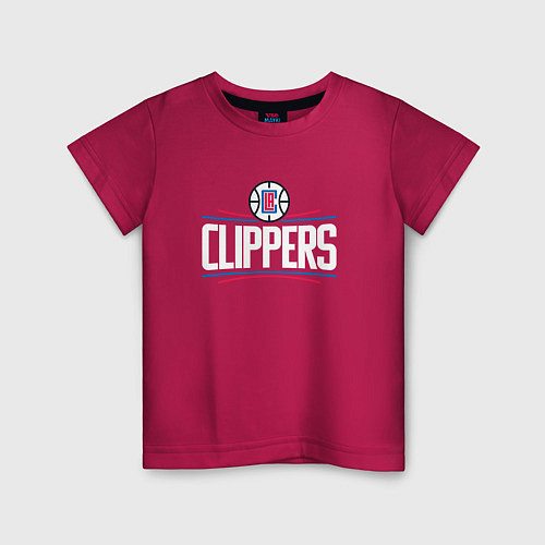 Детская футболка Los Angeles Clippers / Маджента – фото 1