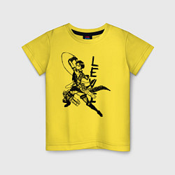 Футболка хлопковая детская Атака на титанов, цвет: желтый