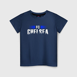Футболка хлопковая детская FC Chelsea цвета тёмно-синий — фото 1
