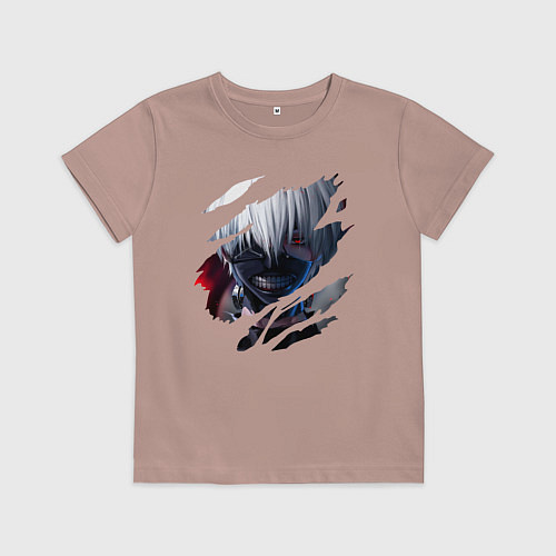 Детская футболка Кен Канеки / Пыльно-розовый – фото 1