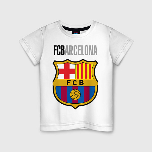 Детская футболка Barcelona FC / Белый – фото 1