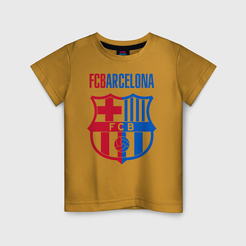 Детская футболка Barcelona FC / Горчичный – фото 1