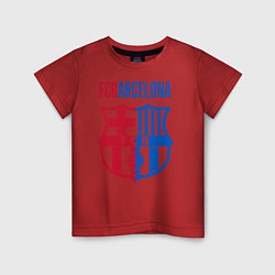 Футболка хлопковая детская Barcelona FC, цвет: красный