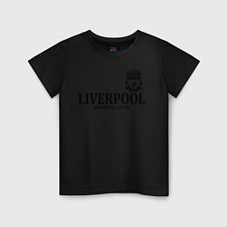 Футболка хлопковая детская Liverpool FC, цвет: черный