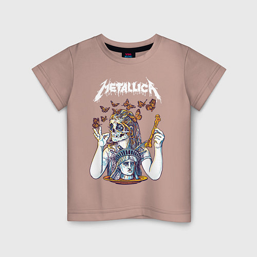 Детская футболка Metallica / Пыльно-розовый – фото 1