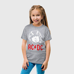 Футболка хлопковая детская ACDC, цвет: меланж — фото 2