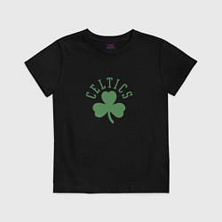 Футболка хлопковая детская Boston Celtics, цвет: черный