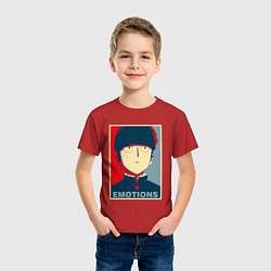 Футболка хлопковая детская Mob Emotions Z, цвет: красный — фото 2