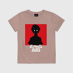 Футболка хлопковая детская Mob psycho 100 Z, цвет: пыльно-розовый