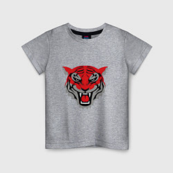 Детская футболка Оскалившийся тигр