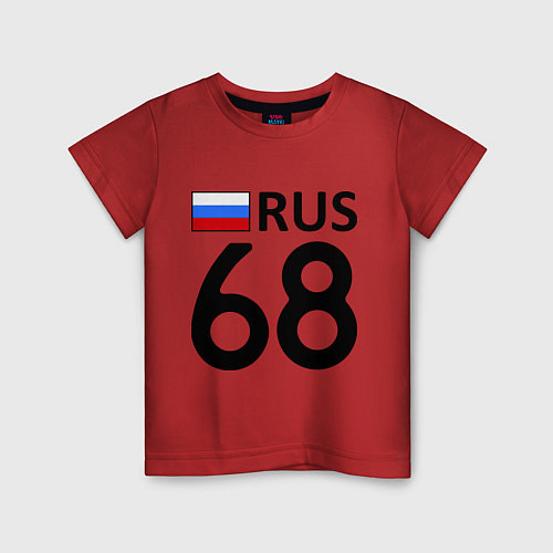 Детская футболка RUS 68 / Красный – фото 1