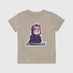 Футболка хлопковая детская Mr Robot, цвет: миндальный